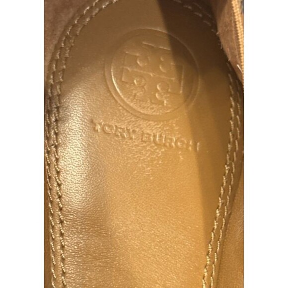 Tory Burch Jolie Tan Beige Leather Patent Cap Toe Ballet Flats Womens Size 11 M - Picture 6 of 8